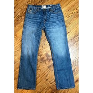Ariat Mens M4 Relaxed Fit Straight Leg Denim Jeans Blue Wash Size 38x36